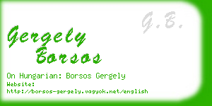 gergely borsos business card